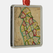 Georgienkarte Silbernes Ornament (Rechts)