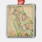 Georgienkarte Silbernes Ornament (Links)