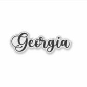 Georgienname - Handgeschriebene Kalligrafie Aufkleber (Vorderseite)