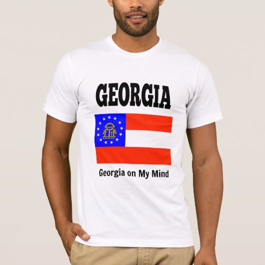 Georgiens Staatsflagge und Motto T-Shirt (Vorderseite)