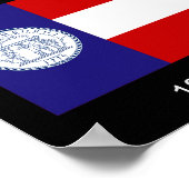 Georgiens Staatsflaggen von 1920 bis heute Poster (Ecke)