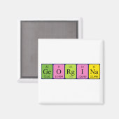Georgina Periodenmagnet Magnet (Vorderseite/Rückseite)