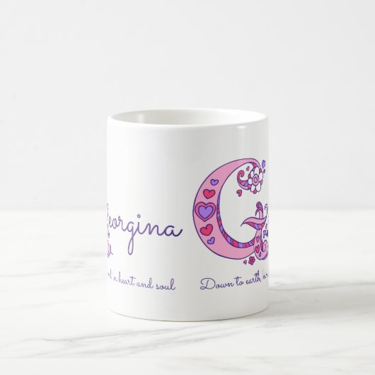 Georginanamensbedeutung dekorative kaffeetasse (Mittel)