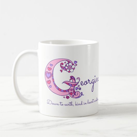 Georginanamensbedeutung dekorative kaffeetasse (Links)