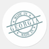 Georgische Briefmarke aus Grünem Kautschuk Runder Aufkleber (Vorderseite)