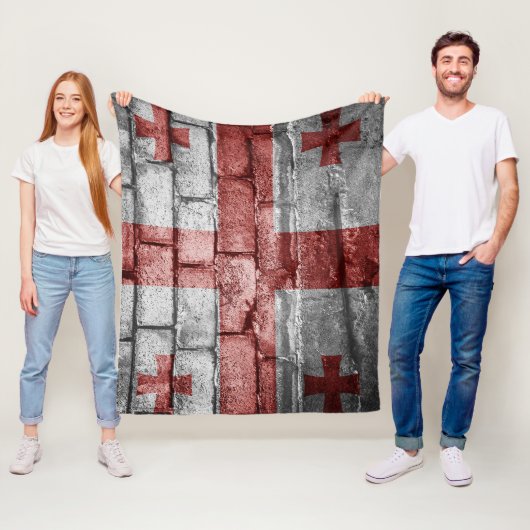 georgische Fahne Fleecedecke (Beispiel)