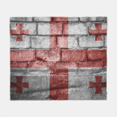 georgische Fahne Fleecedecke (Vorderseite (Horizontal))