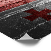 georgische Fahne Poster (Ecke)