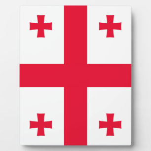 georgische Flagge Fotoplatte