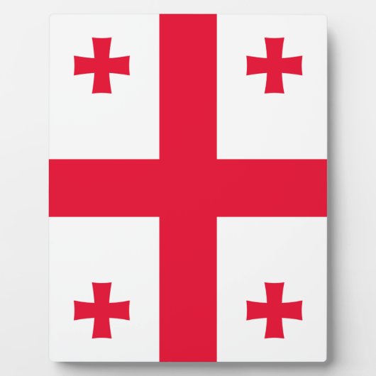 georgische Flagge Fotoplatte (Vorderseite)