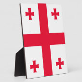 georgische Flagge Fotoplatte (Seite)