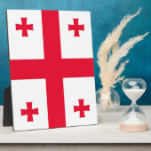 georgische Flagge Fotoplatte (Seite)