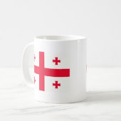 Georgische Flagge Kaffeetasse (Vorderseite Links)