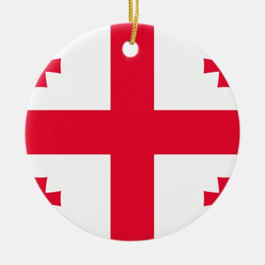 georgische Flagge Keramikornament (Vorne)