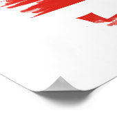 georgische Flagge Poster (Ecke)