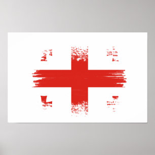 georgische Flagge Poster