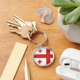 georgische Flagge Schlüsselanhänger