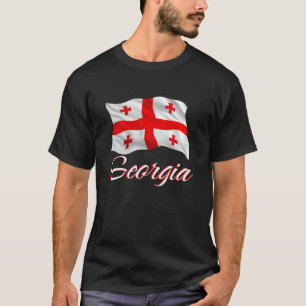 Georgische Flagge von Georgien Patriotische Männer T-Shirt