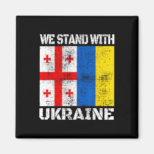 Georgische Unterstützung der Ukrainer Wir stehen h Magnet