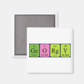 Georgischer Periodenmagnet Magnet (Vorderseite/Rückseite)