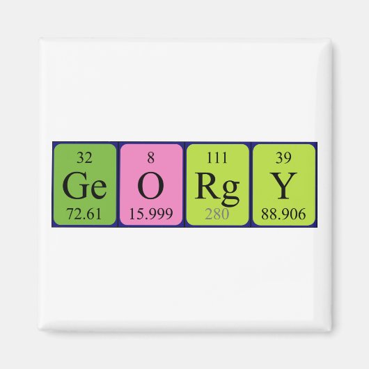 Georgischer Periodenmagnet Magnet (Vorne)