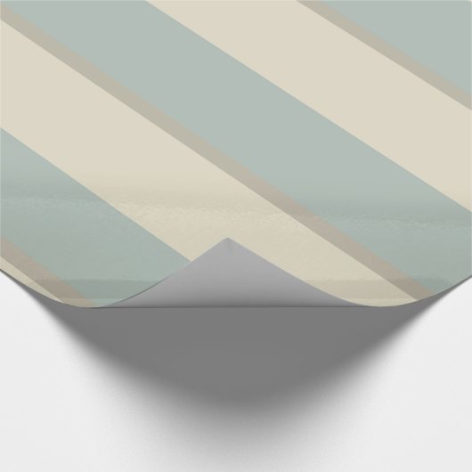 Georgischer Stripe Eau de Nil Geschenkpapier (Ecke)