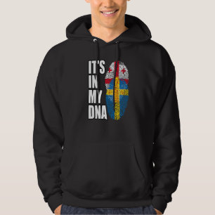 georgisches und schwedisches Misch-DNA-Flaggengebi Hoodie