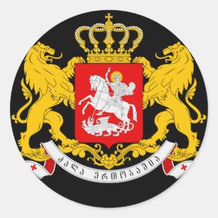 Georgisches Wappen Runder Aufkleber