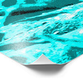 Georgous Leopard in Türkis Fotodruck (Ecke)