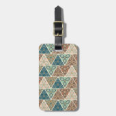 Geoschritt| Geometrisches Muster Gepäckanhänger (Vorderseite vertikal)