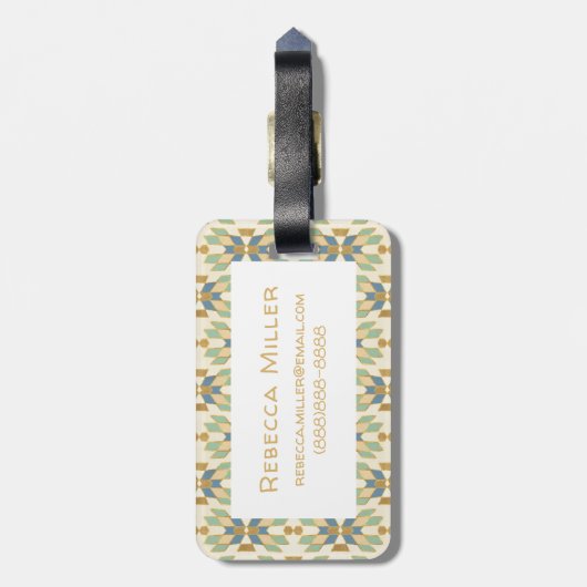 Geoschritt| Stammmuster Gepäckanhänger (Rückseite vertikal)