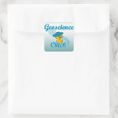 Geoscience Chick #3 Quadratischer Aufkleber (Tasche)