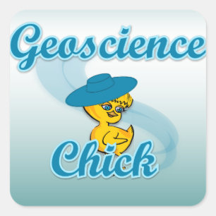 Geoscience Chick #3 Quadratischer Aufkleber