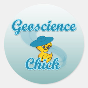 Geoscience Chick #3 Runder Aufkleber