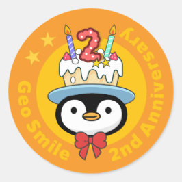 GeoSmile Runder Aufkleber