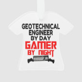 Geotechnischer Ingenieur bei Day Gamer by Night Ornament (Rückseite)
