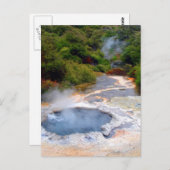 Geothermale Aktivität in der Nähe von Rotorua, Neu Postkarte (Vorne/Hinten)
