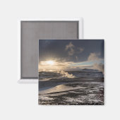 Geothermale Winterlandschaft Magnet (Vorderseite/Rückseite)
