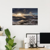Geothermale Winterlandschaft Poster (Heimbüro)