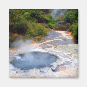 Geothermische Tätigkeit nahe Rotorua, Neuseeland Magnet