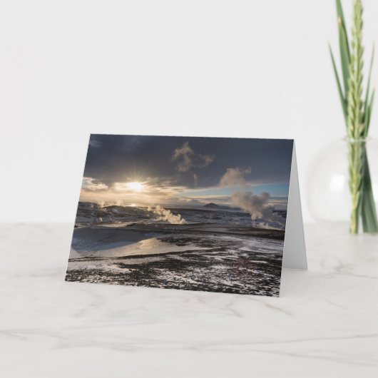 Geothermische Winterlandschaft Karte (Vorderseite)