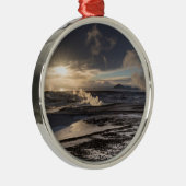 Geothermische Winterlandschaft Ornament Aus Metall (Rechts)