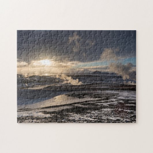 Geothermische Winterlandschaft Puzzle (Horizontal)