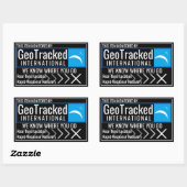 GeoTracked-Aufkleber Rechteckiger Aufkleber (Blatt)