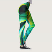 "GeoVibe: Grün & Gelb Fusion Leggings" Leggings (Rechts)
