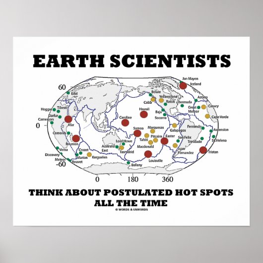 Geowissenschaftler denken über postulierte Hot Spo Poster (Vorne)