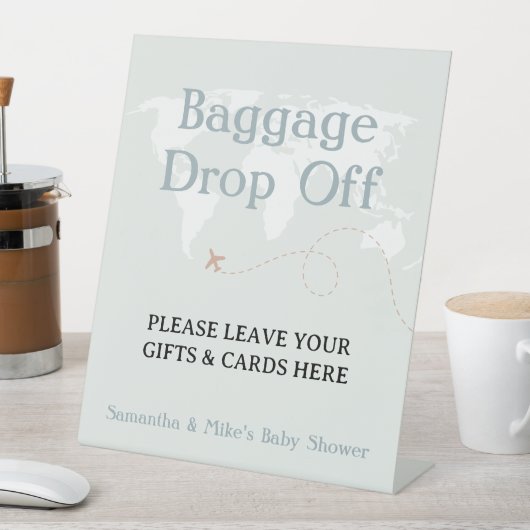 Gepäck abwerfen Geschenk & Karten Reisen Baby Dusc Sockelschild (In Situ)