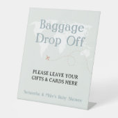 Gepäck abwerfen Geschenk & Karten Reisen Baby Dusc Sockelschild (Vorderseite)