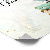 Gepäck Anspruch Reisen Abenteuer Blue Sonnenblumen Poster (Ecke)