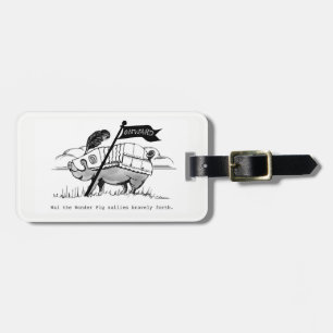 Gepäck-Aufkleber mit Wai. Gepäckanhänger